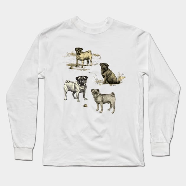 PUG DOGS Long Sleeve T-Shirt by Biophilia